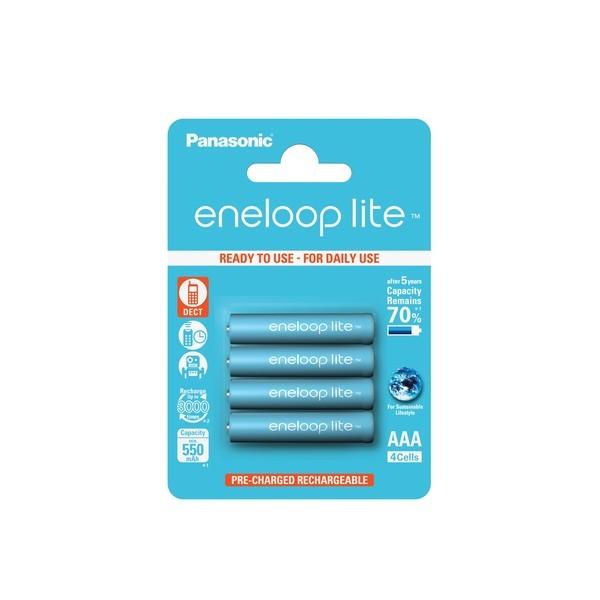 4x Panasonic eneloop lite telefon batteri för AEG ECLIPSE 10