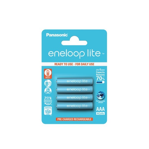 4x Panasonic eneloop lite telefon batteri för Telekom Sinus 606